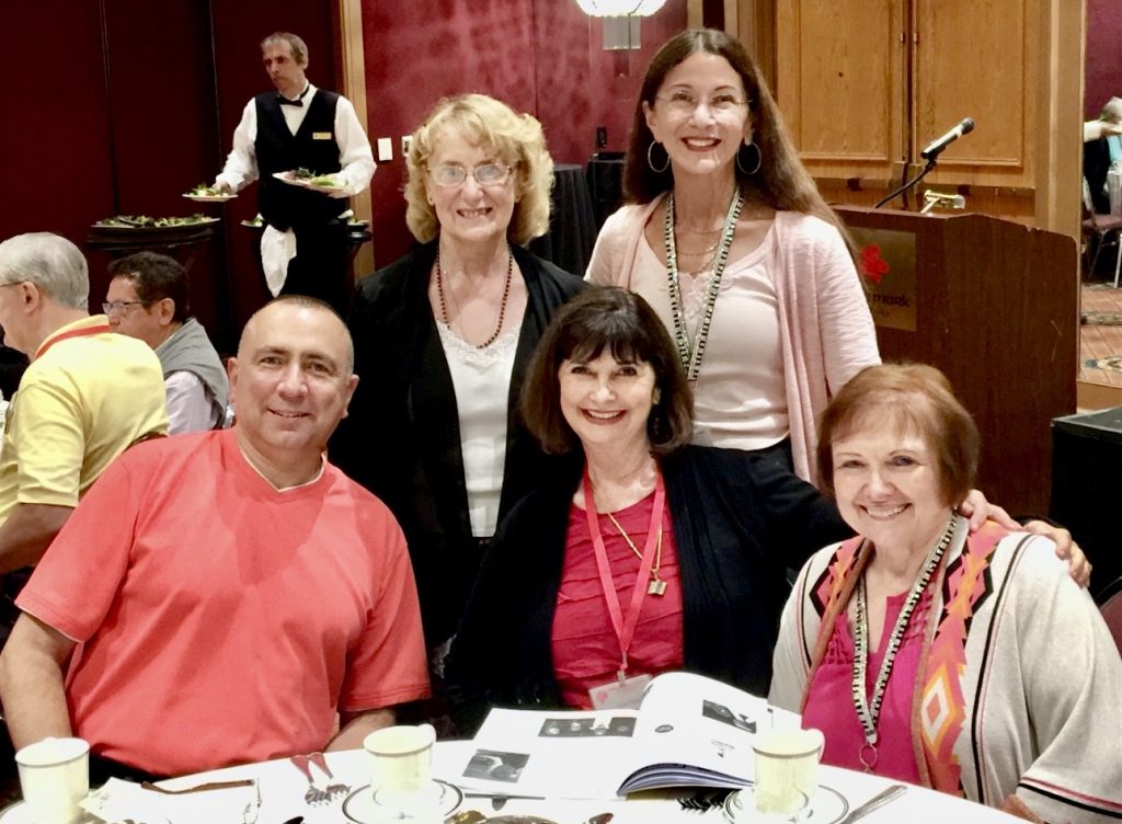 Manny Bobenrieth, Lynn Ewing and Beverley Fess. Standing: Mary Tokarski and Joan Grauman Morse, 2016 AAA Festival, Buffalo, NY